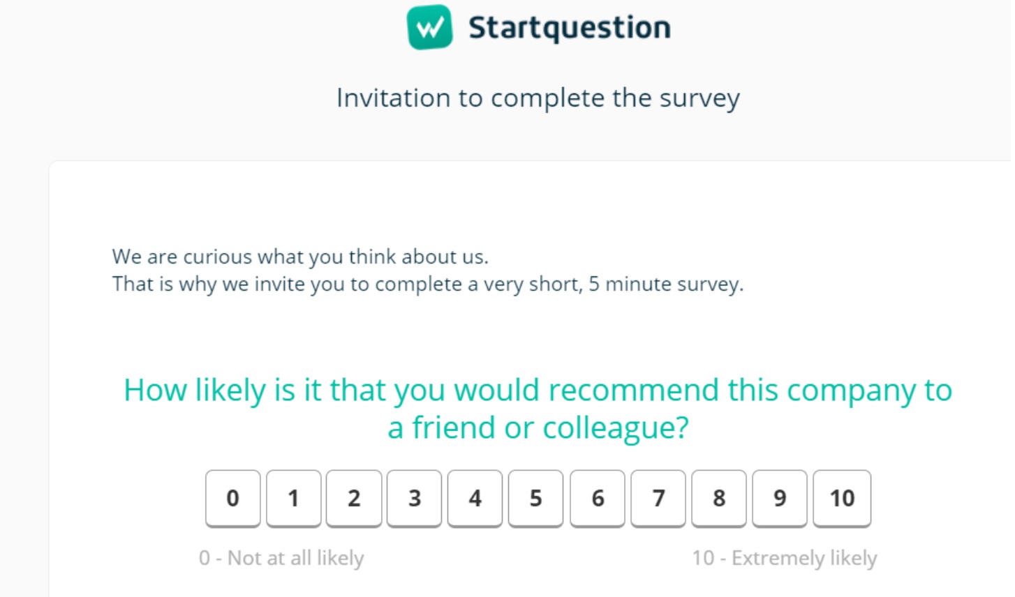 example of email nps survey