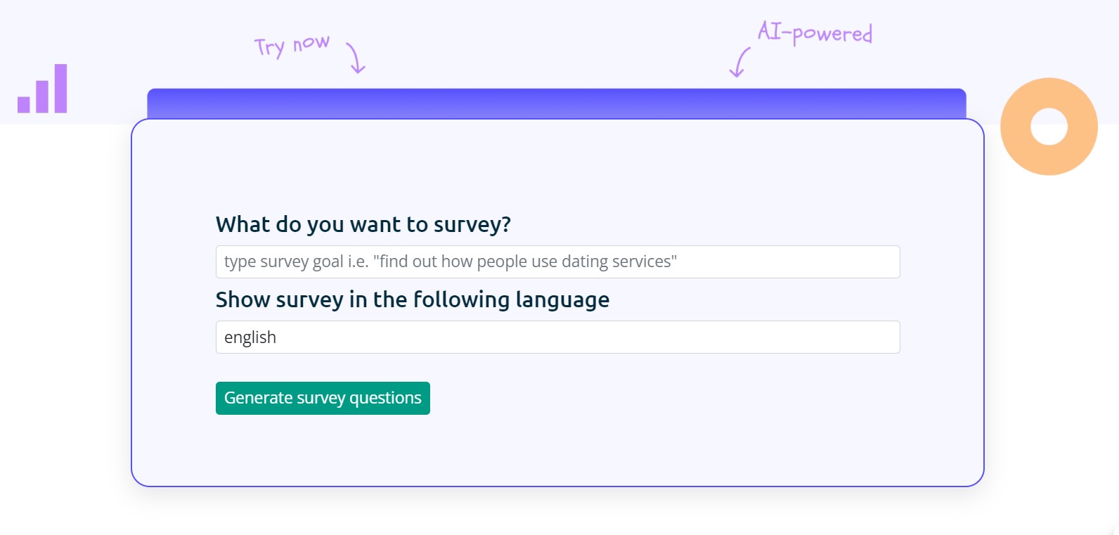 Startquestion free AI survey creator