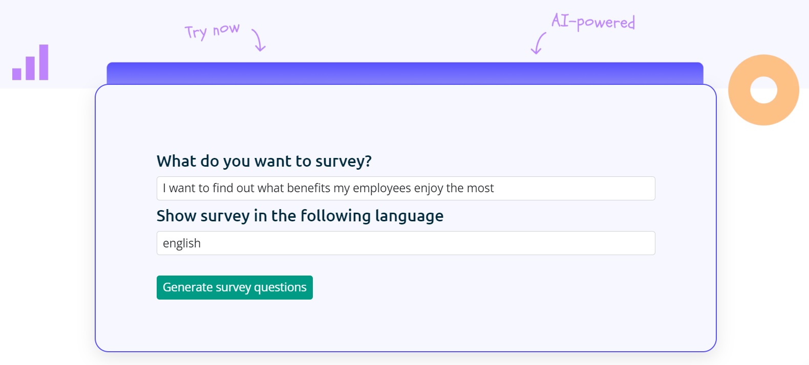 ai survey generator starting survey